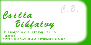 csilla bikfalvy business card